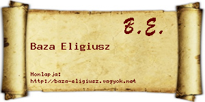 Baza Eligiusz névjegykártya